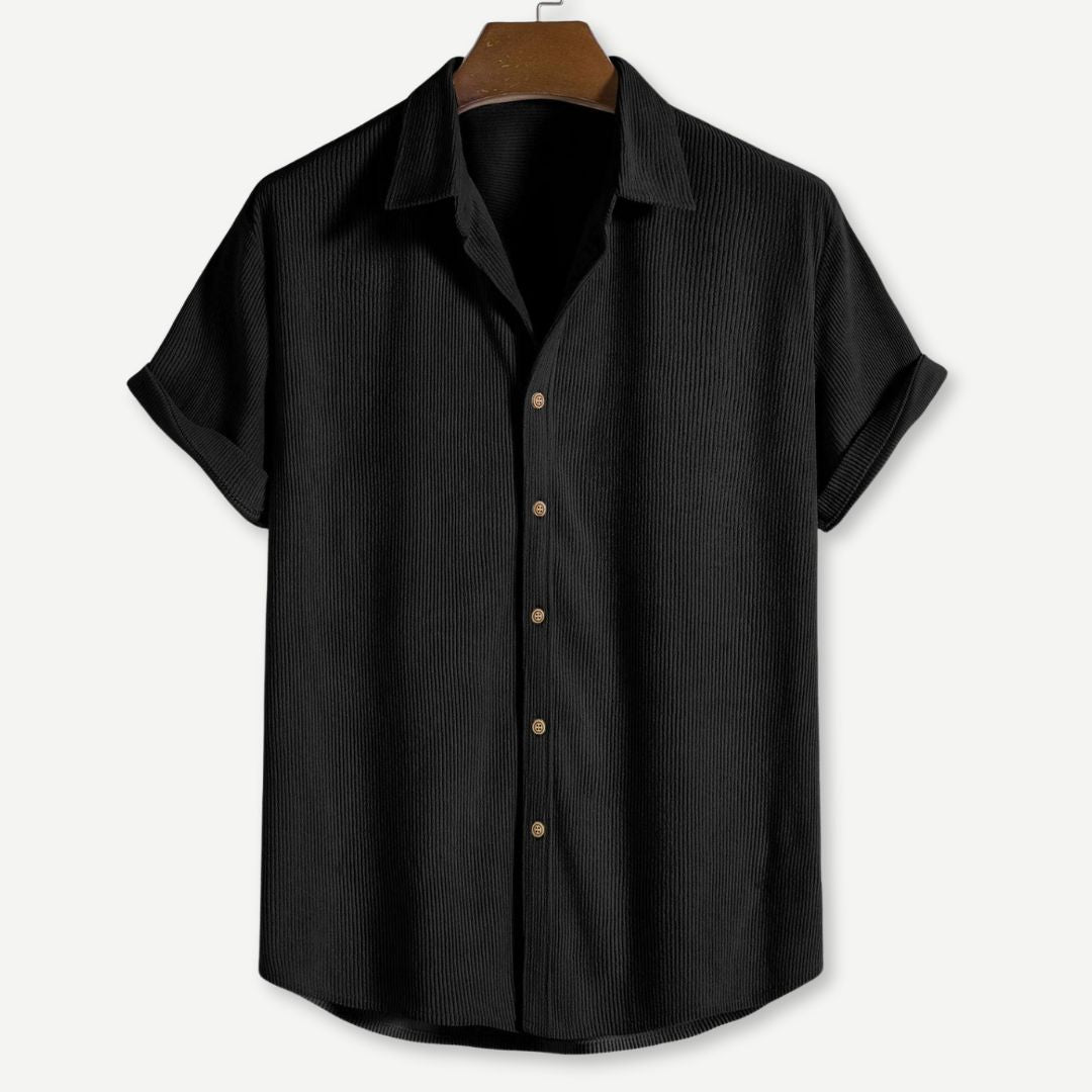 Herrskjorta Corduroy Klassisk Knappdesign Mjuk och Andningsbar