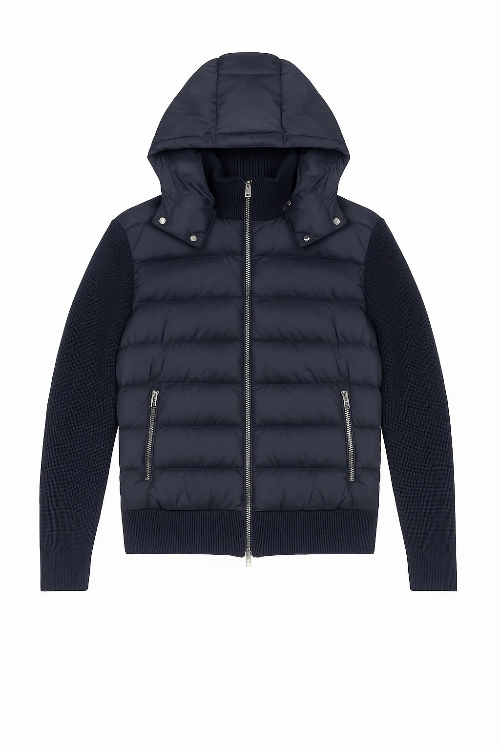 Premium Hooded Cardigan - Navy Blue