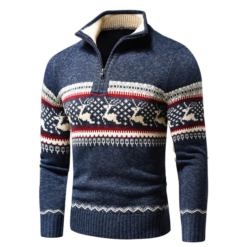 Julkofta | Zip-Up | Ståkrage | Stickad kofta | Julskjorta för herrar