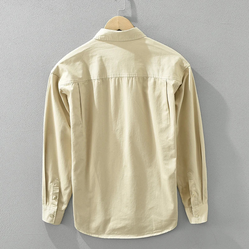 Herrskjorta Lapptäcksstil Relaxed Cotton