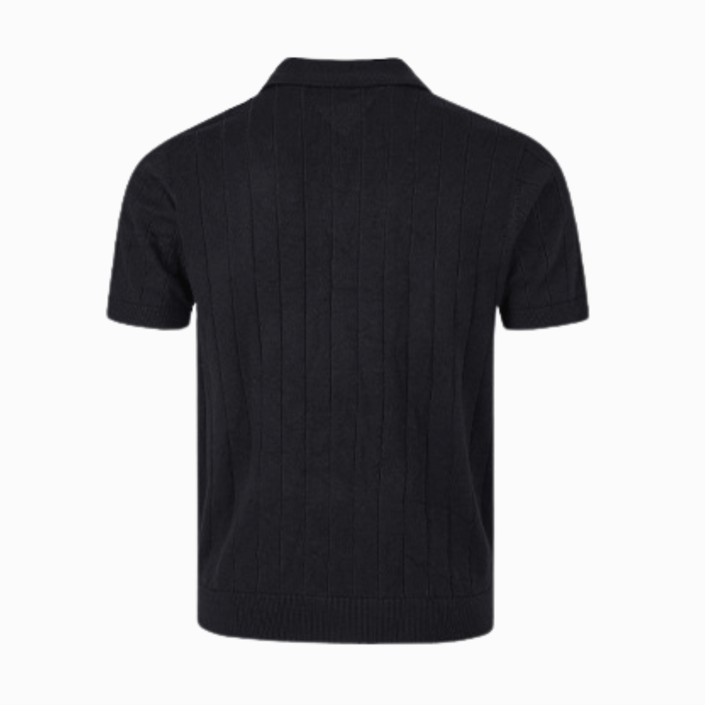 KNITTED POLO - Black