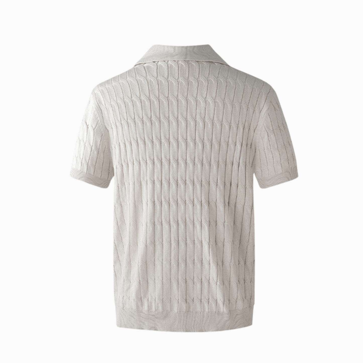 RIBBED POLO - Beige