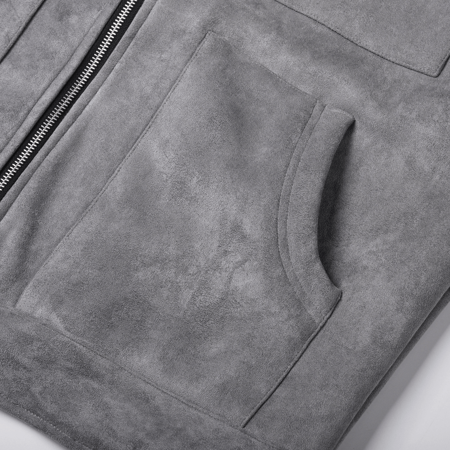 SUEDE JACKET - Grey