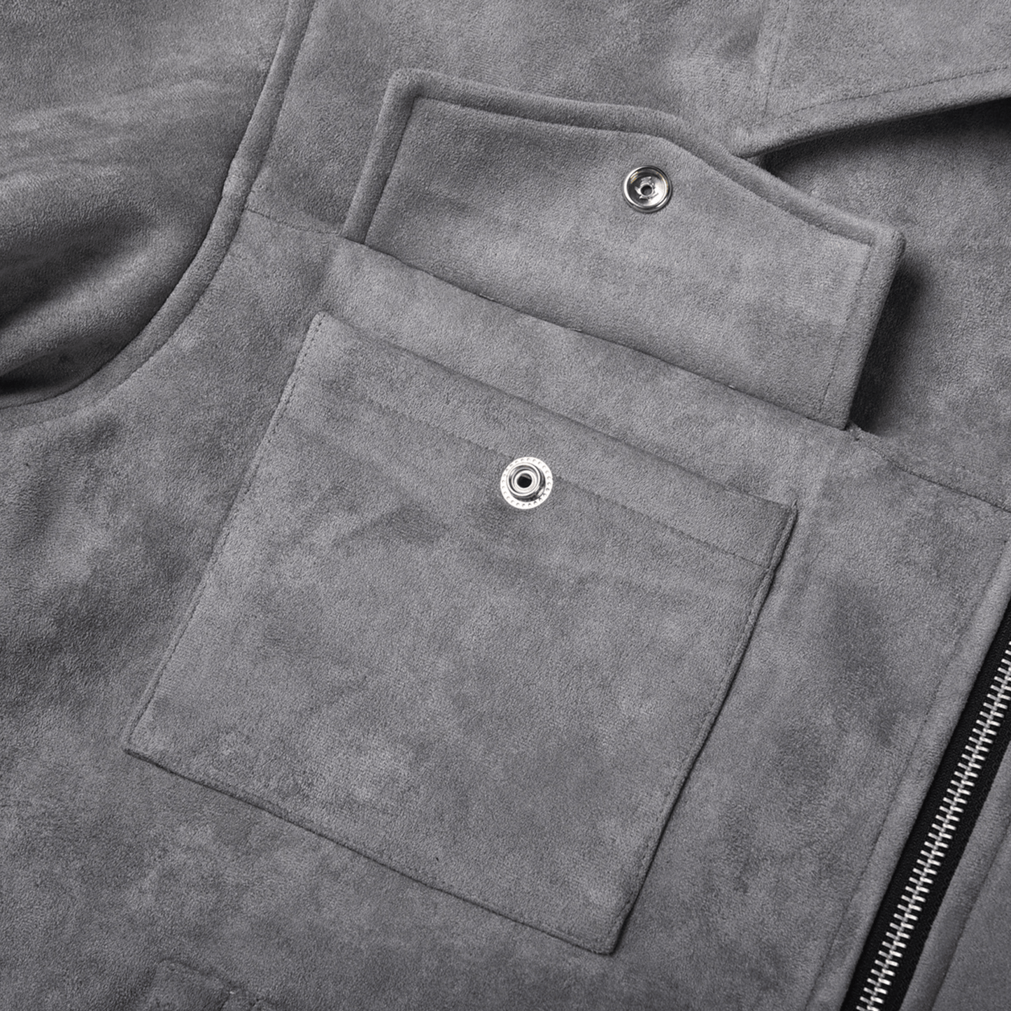 SUEDE JACKET - Grey