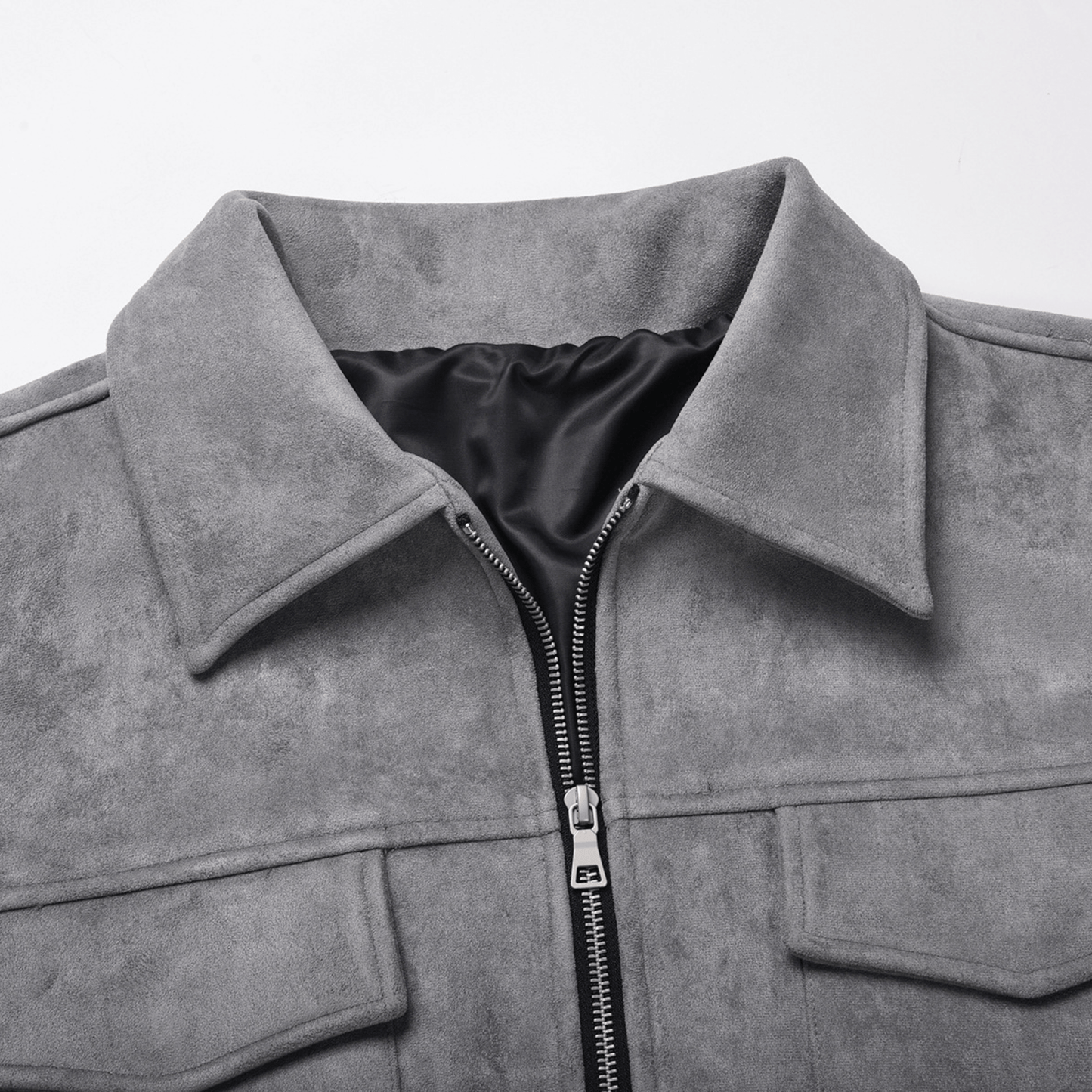 SUEDE JACKET - Grey