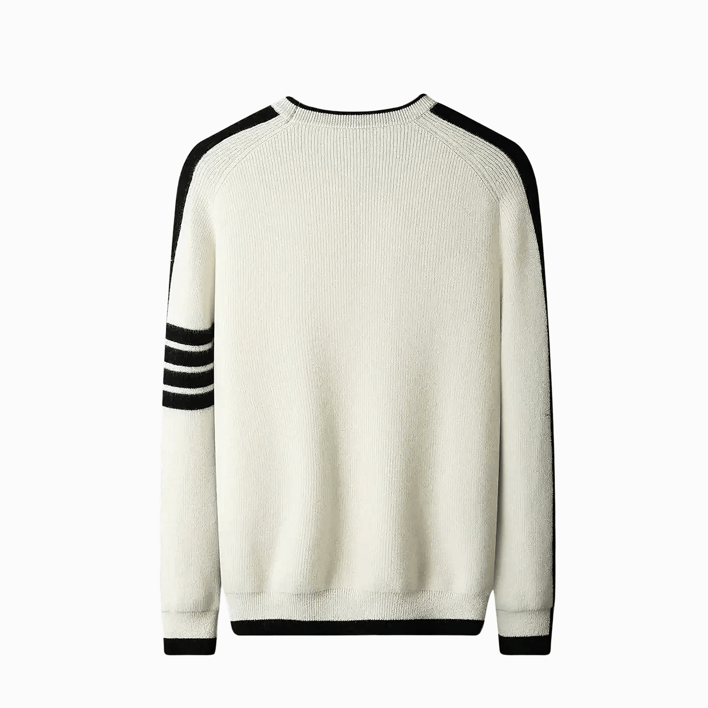 RIBBED-KNIT CREWNECK - White