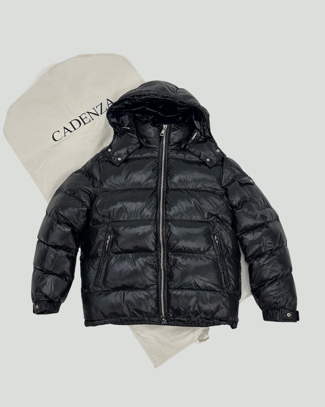 Hooded Puffer Jacket Black