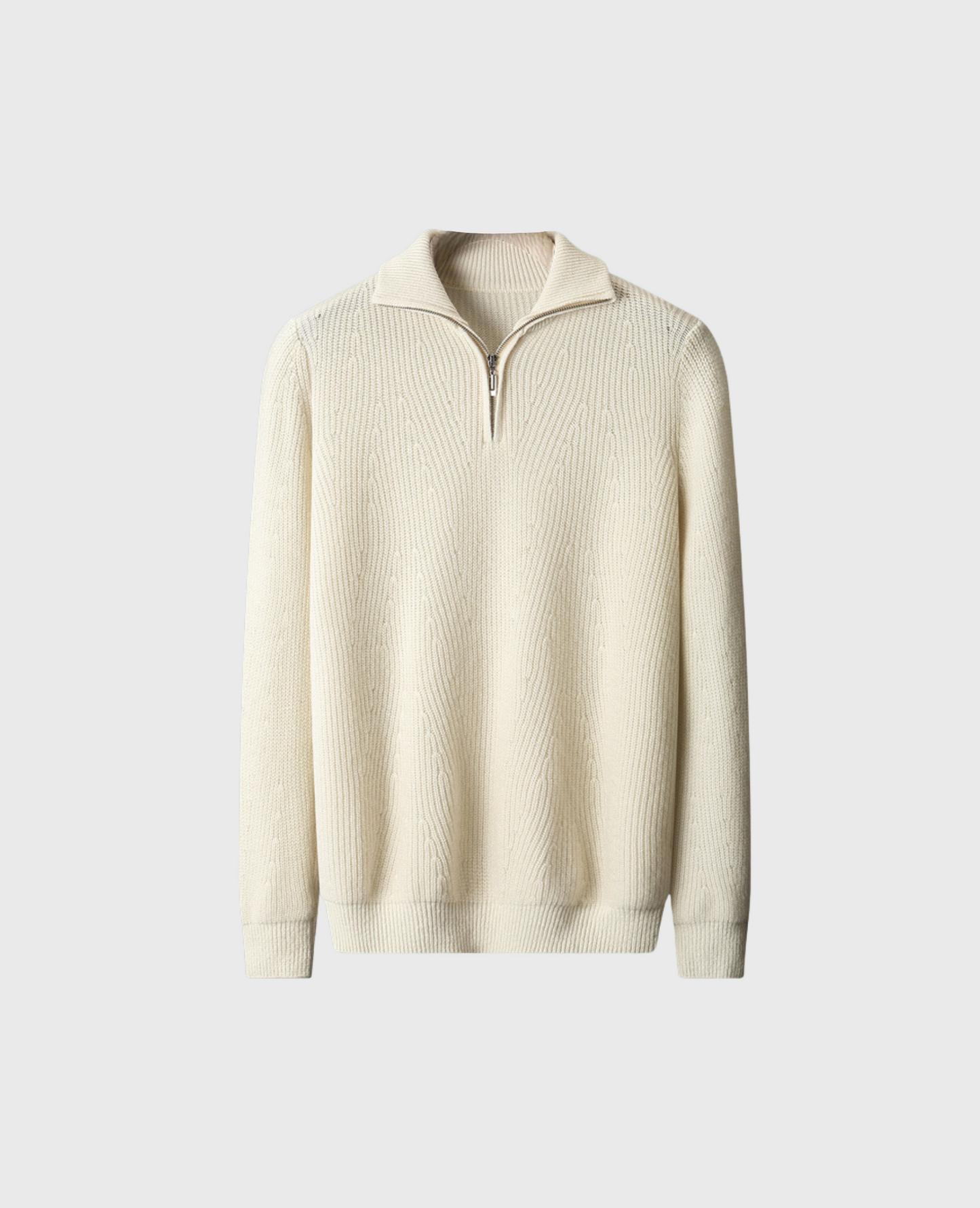 KNIT ZIP OFF-WHITE