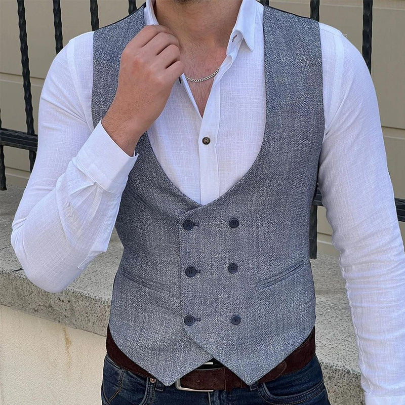 Herrväst – Slim Fit – Figursydd – Formell Stil
