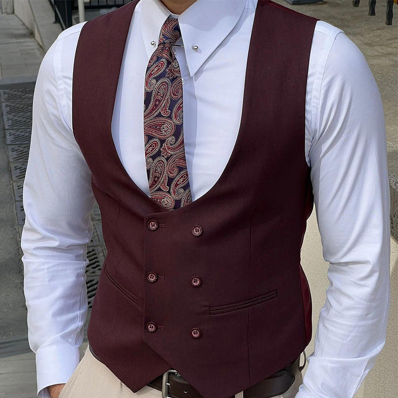 Herrväst – Slim Fit – Figursydd – Formell Stil