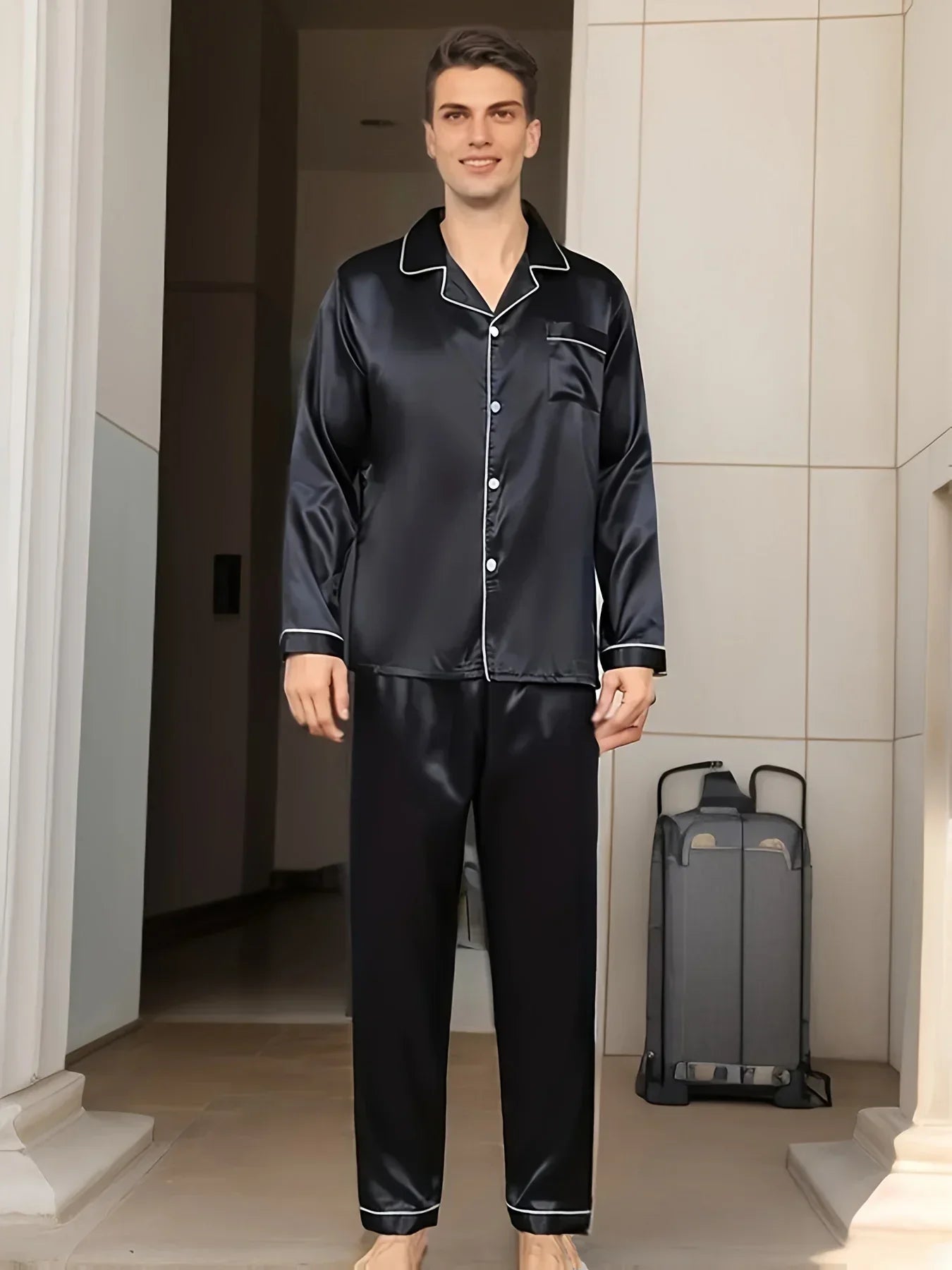 Pyjamasset för män av siden och satin - Fridolf