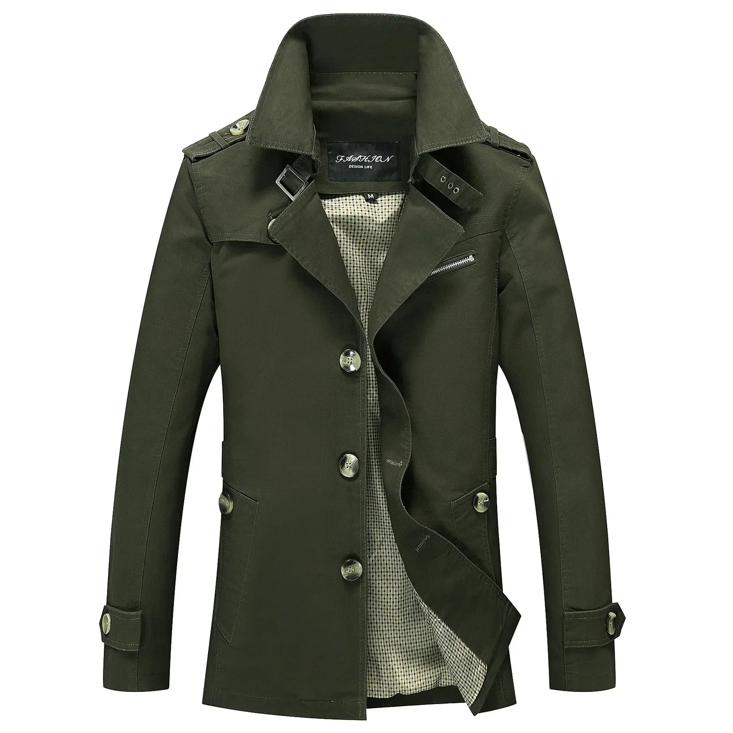 Herrar Lång Trenchcoat
