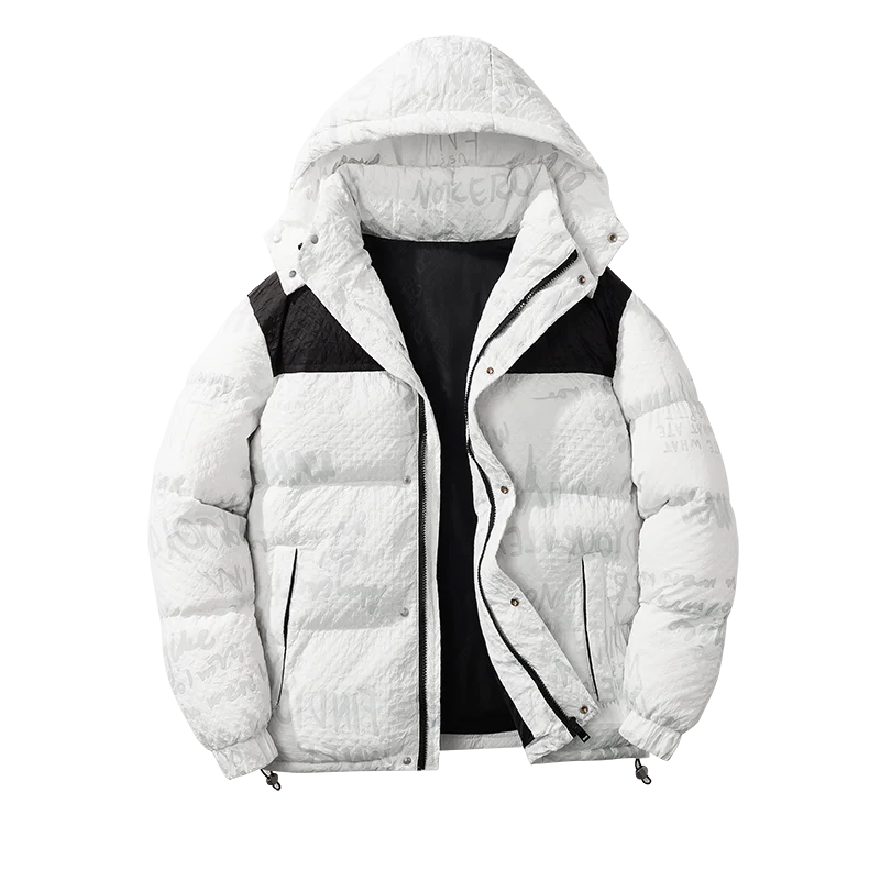 Ny herrparkas – Tjock varm vinterjacka med huva | Casual dunjacka
