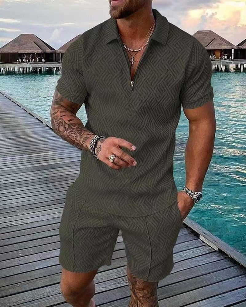Herrskjorta Shorts Avslappnad 100% Bomull