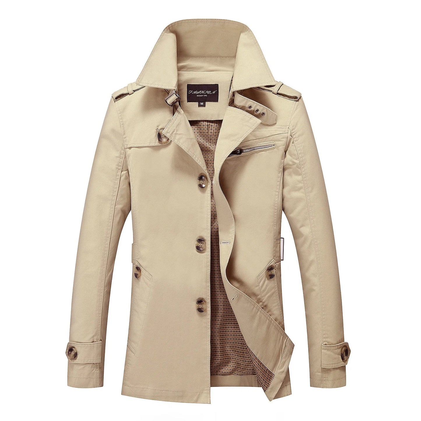 Herrar Lång Trenchcoat