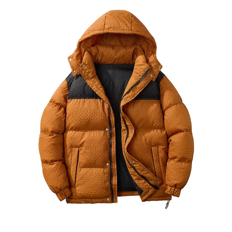 Ny herrparkas – Tjock varm vinterjacka med huva | Casual dunjacka