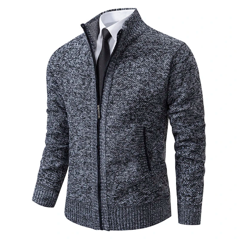 Herrväst – Slim Fit – Fleece – Ståkrage – Helskuren Dragkedja – Vardagsanvändning
