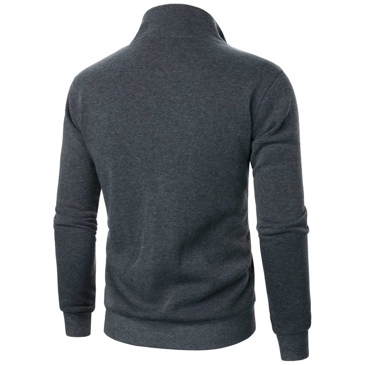 Sportig herrhoodie med ståkrage och dragkedja
