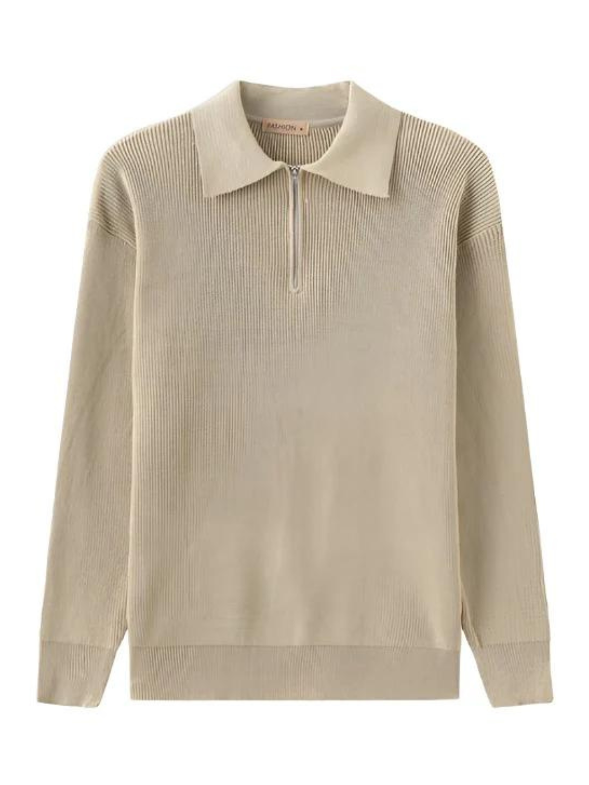 Moderiktig Half Zip Tröja med Krage för Herr | Perfekt för Vinter