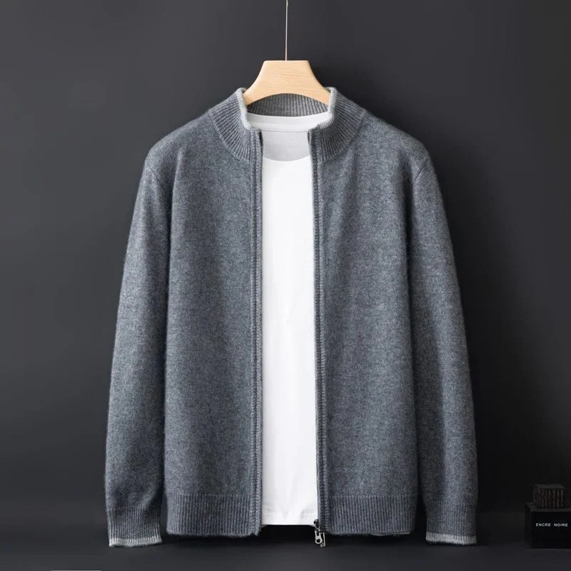 NOEL | Zip-Cardigan i Äkta Merinoull för Herr