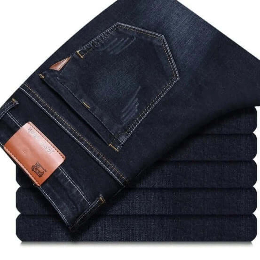 Jeans med raka ben för herrar – slitstark denim