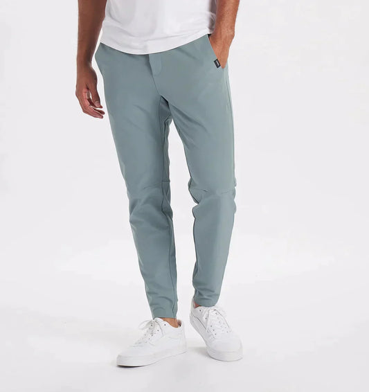 Herrbyxor Modern Passform Bomullsblandning Italiensk Stil