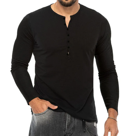 Noah | Klassisk Henley-skjorta i bomull