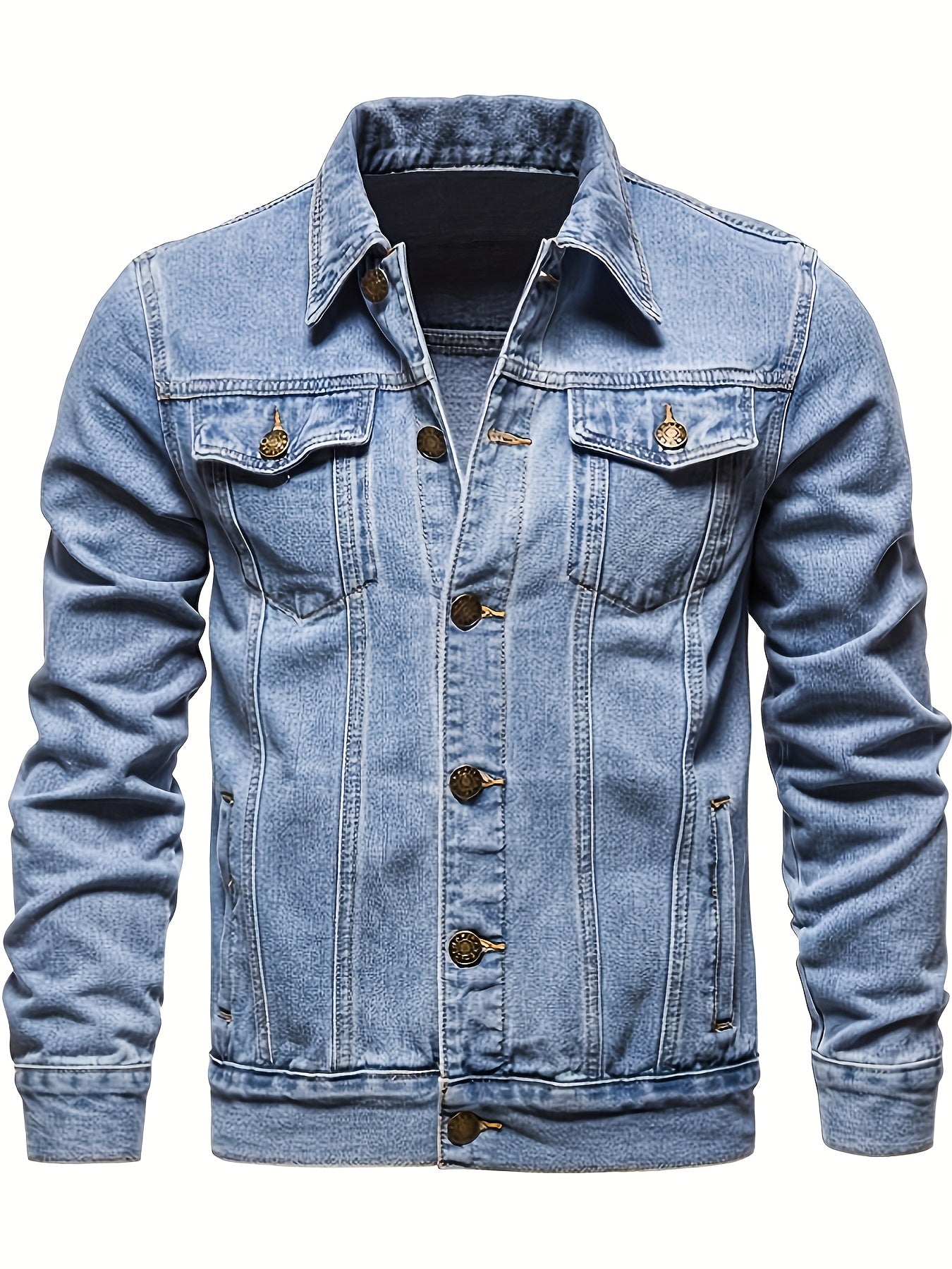 Retro Jeansjacka | Tidlös Denimjacka för Herr & Dam