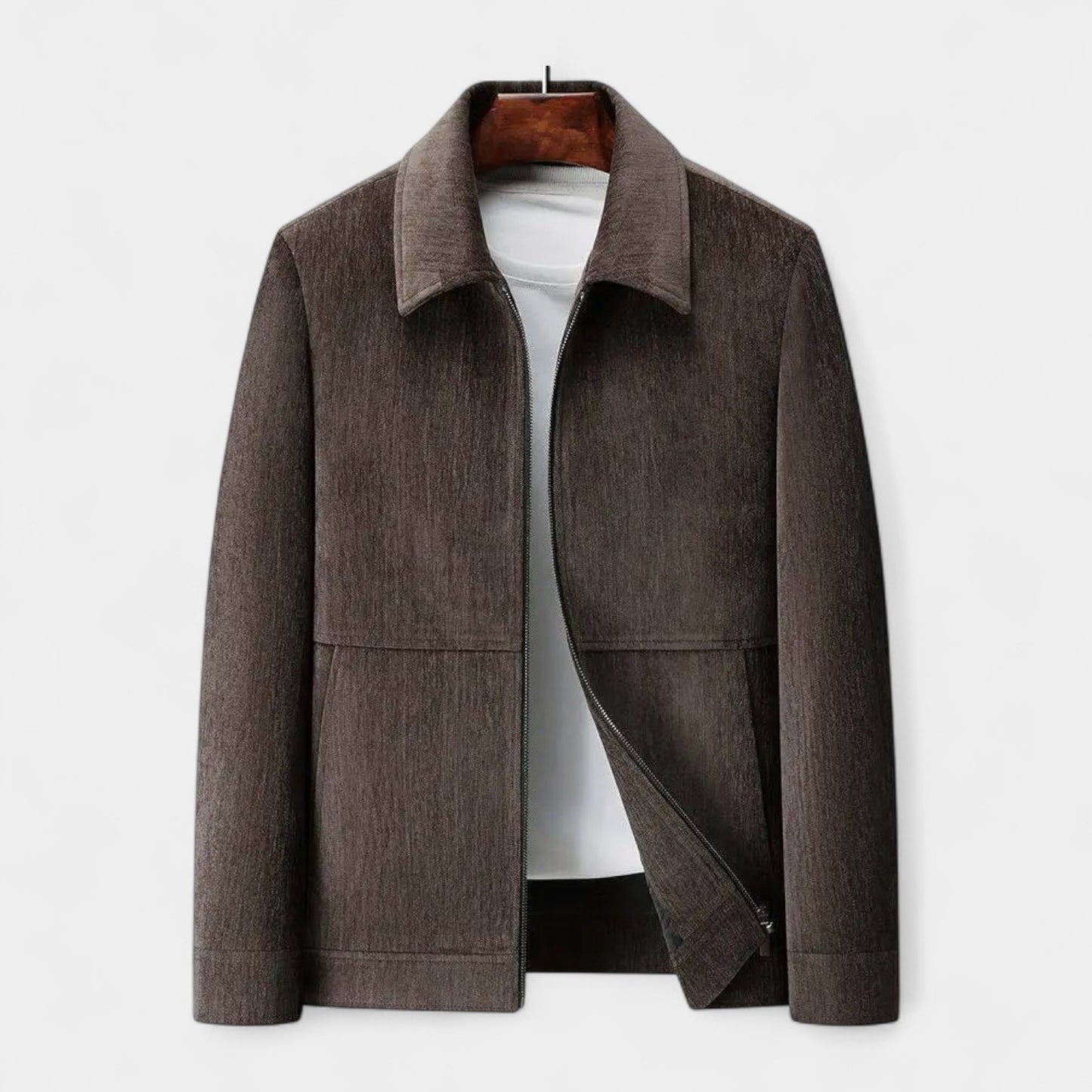 Norrskenberg™ | Herr Texturerad Harrington-Överskjorta | Tidlös & Mångsidig Design