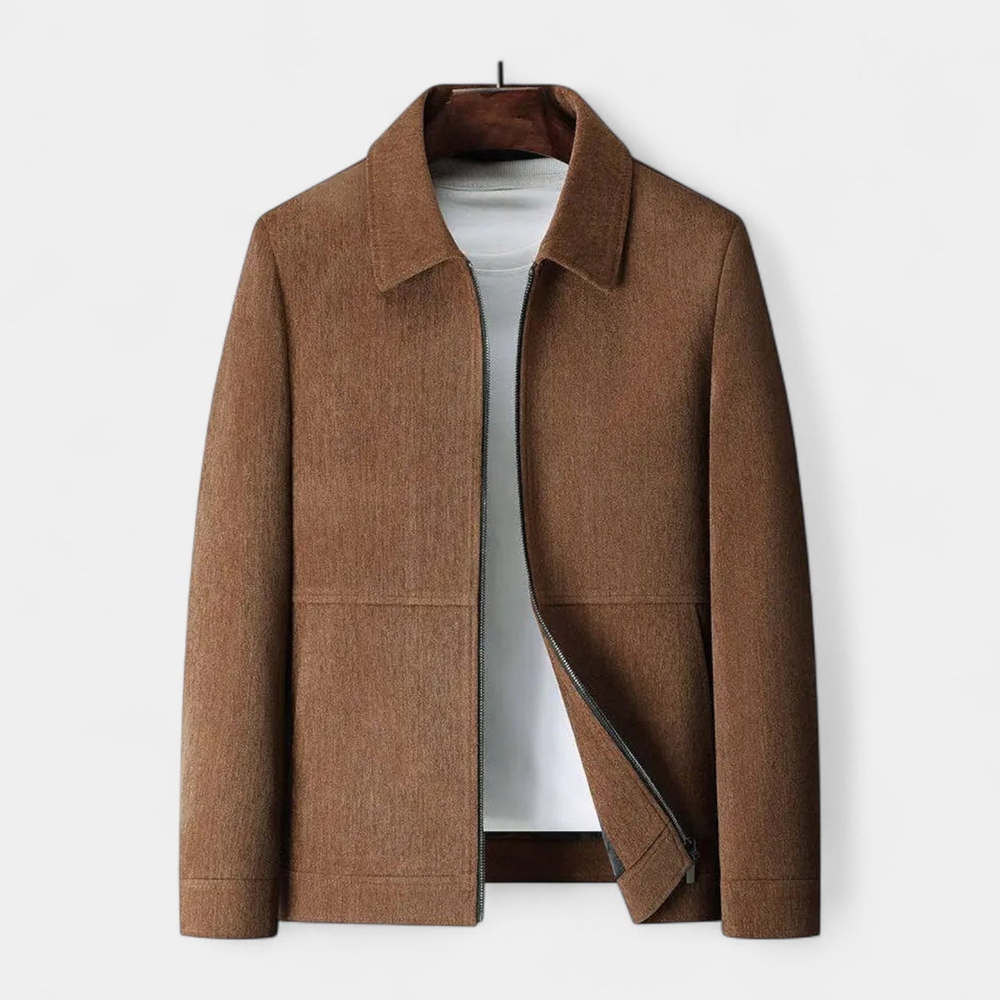 Norrskenberg™ | Herr Texturerad Harrington-Överskjorta | Tidlös & Mångsidig Design