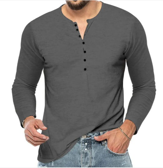 Noah | Klassisk Henley-skjorta i bomull