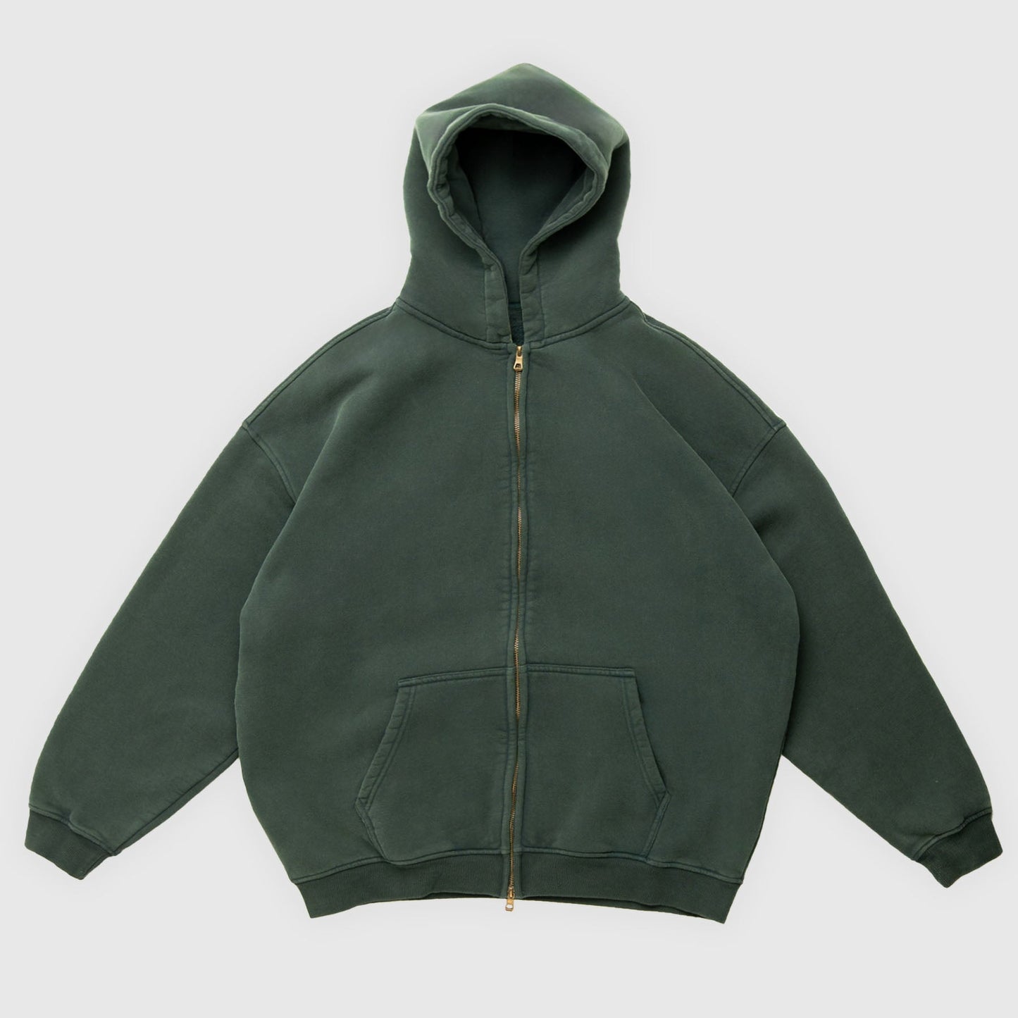Loose Fit Wash Zip Up Hoodie