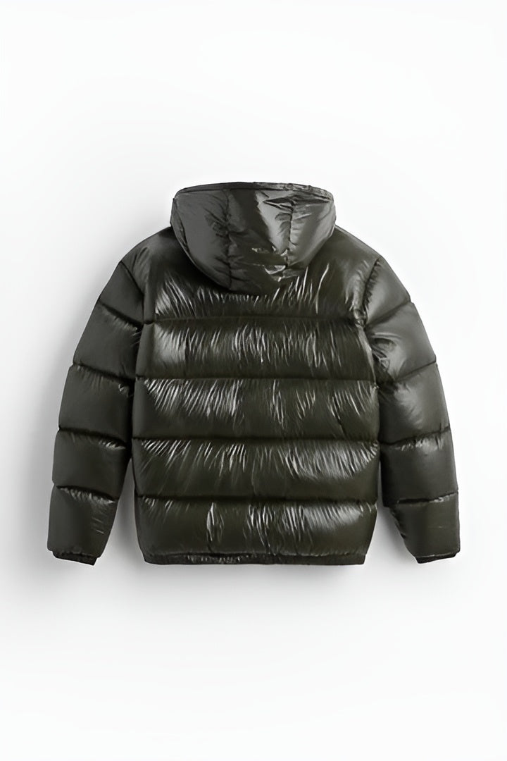 Luxury green puffer jacket