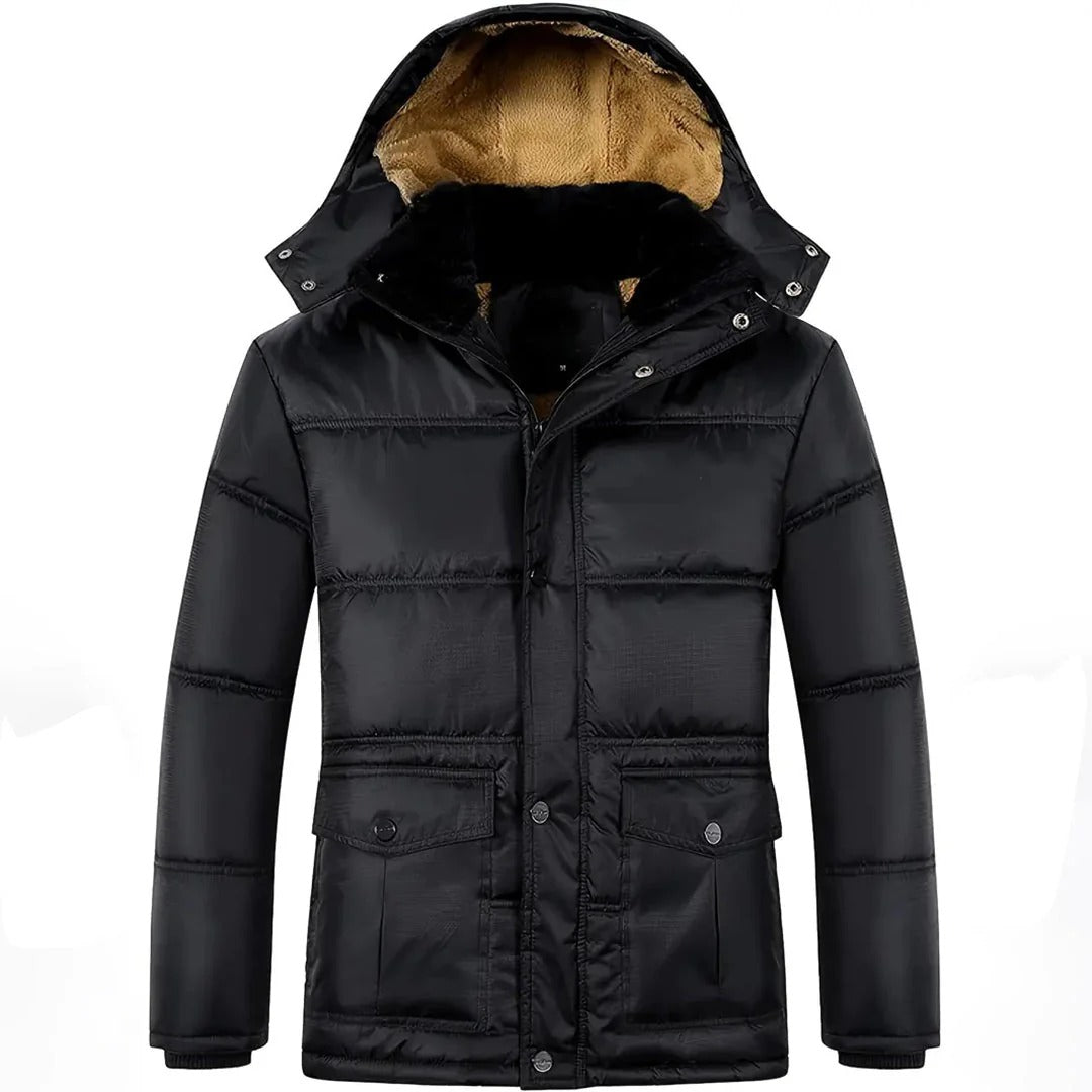 Herrs Hooded Long Puffer Jacket – Varm Vinterjacka