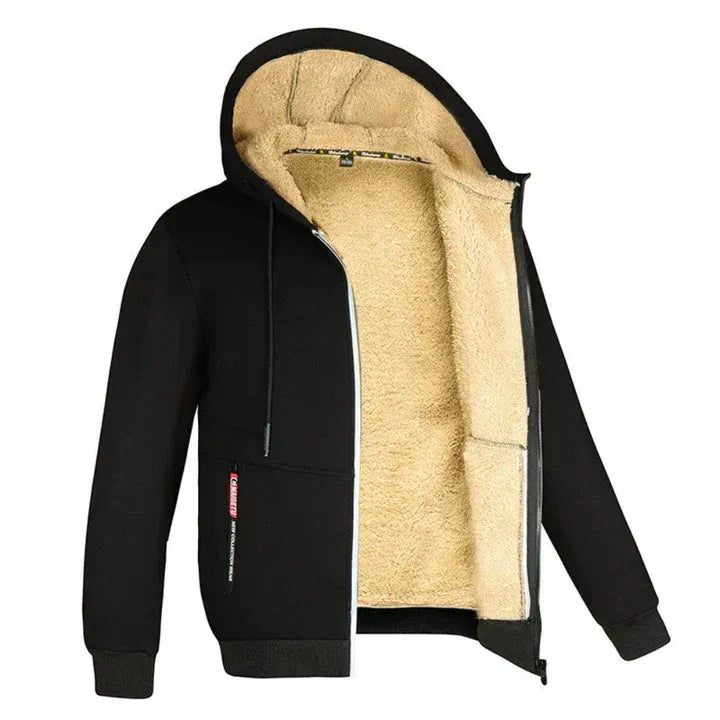 Herrens vinterfleece-hoodie – Mysig, lätt och hållbar