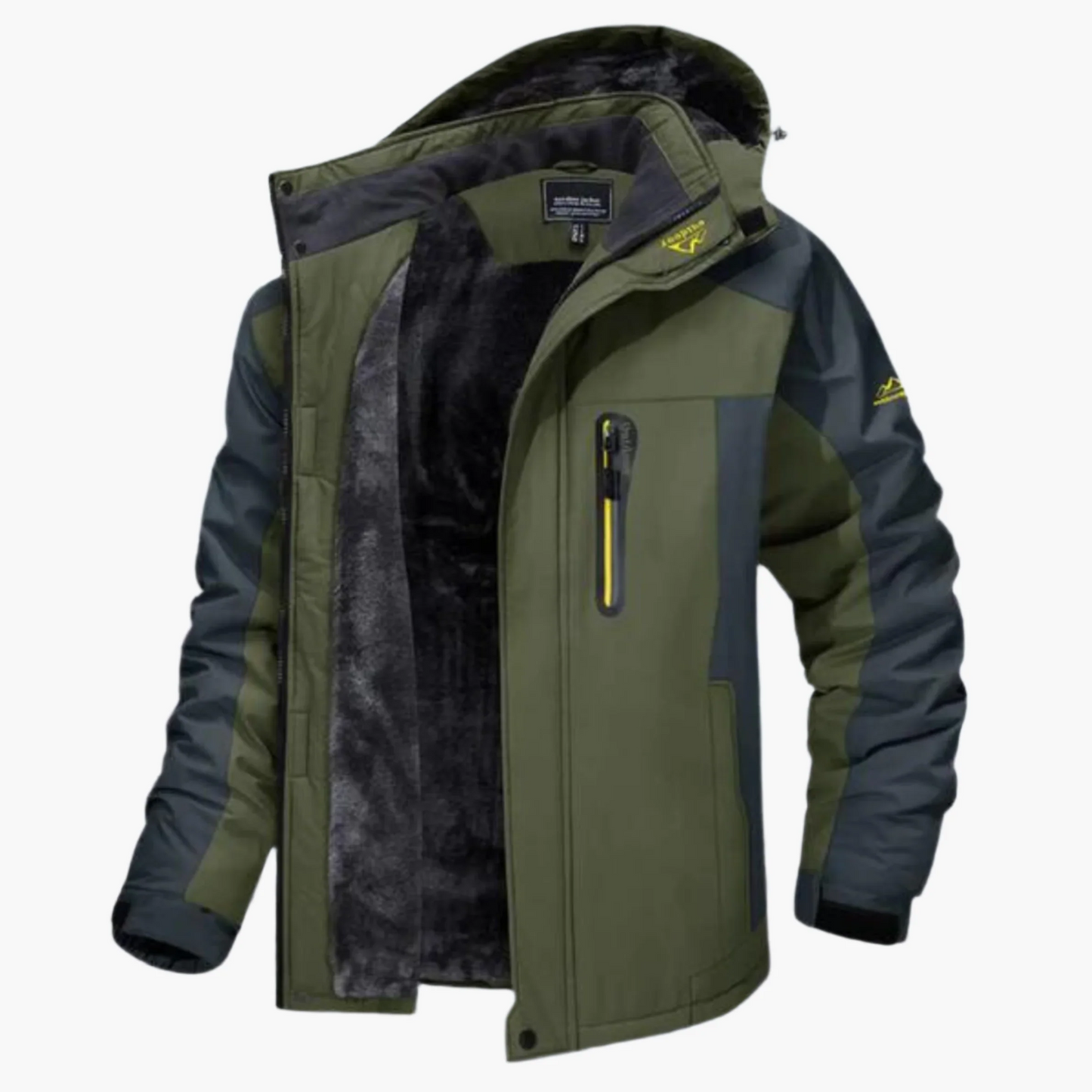 Herr – vinterjacka – sportig, funktionell outdoor-stil för kallt väder