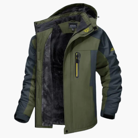 Herr – vinterjacka – sportig, funktionell outdoor-stil för kallt väder