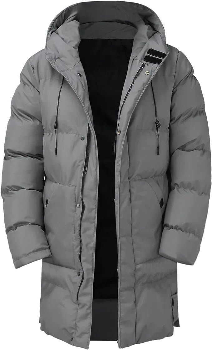 Herrs Hooded Long Puffer Jacket – Varm Vinterjacka
