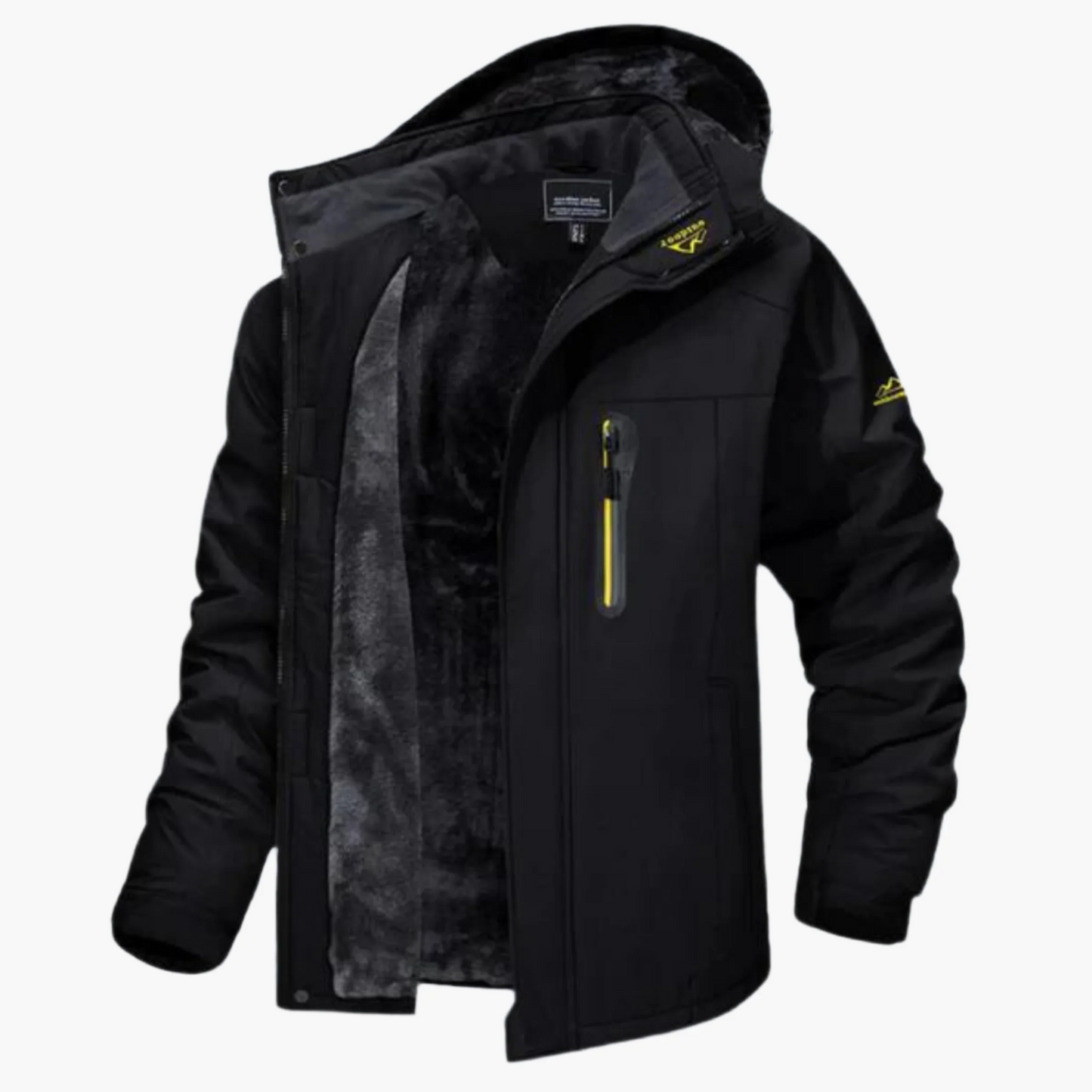 Herr – vinterjacka – sportig, funktionell outdoor-stil för kallt väder