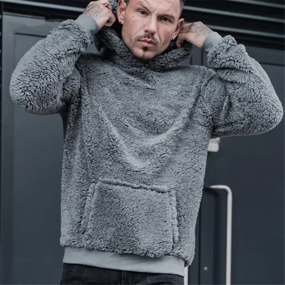 Kabil | Klassisk teddy-hoodie för män
