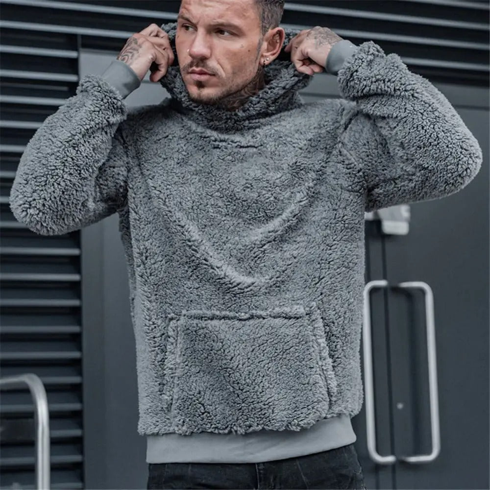 Kabil | Klassisk teddy-hoodie för män
