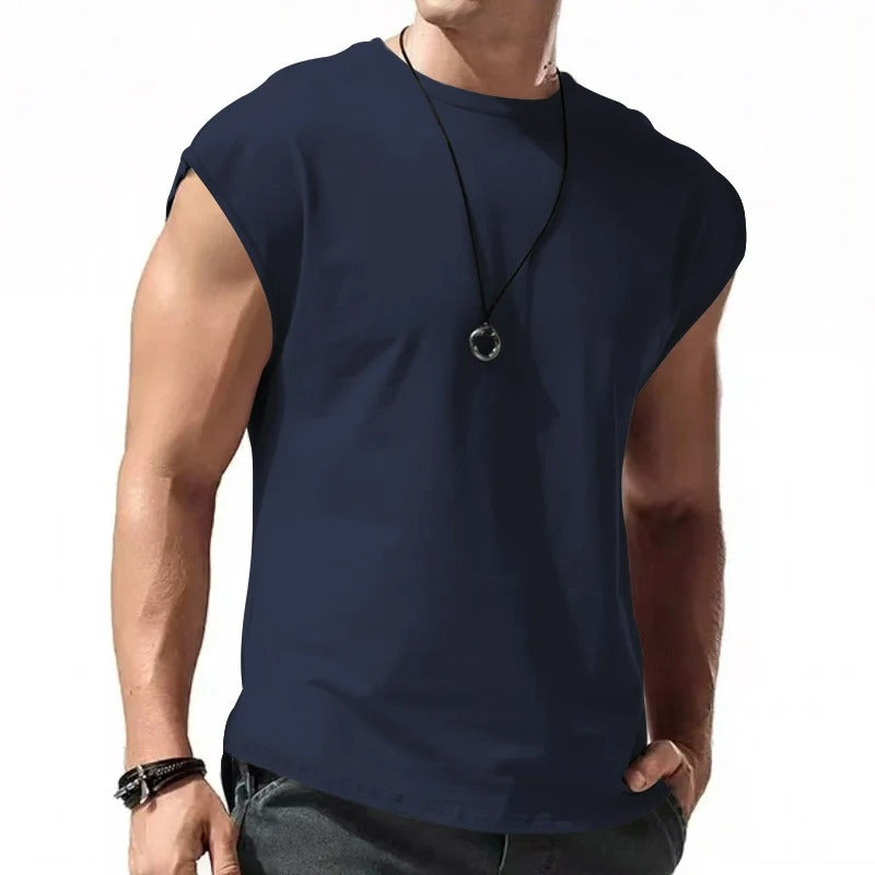 Ny ärmlös T-shirt för män - Jerker