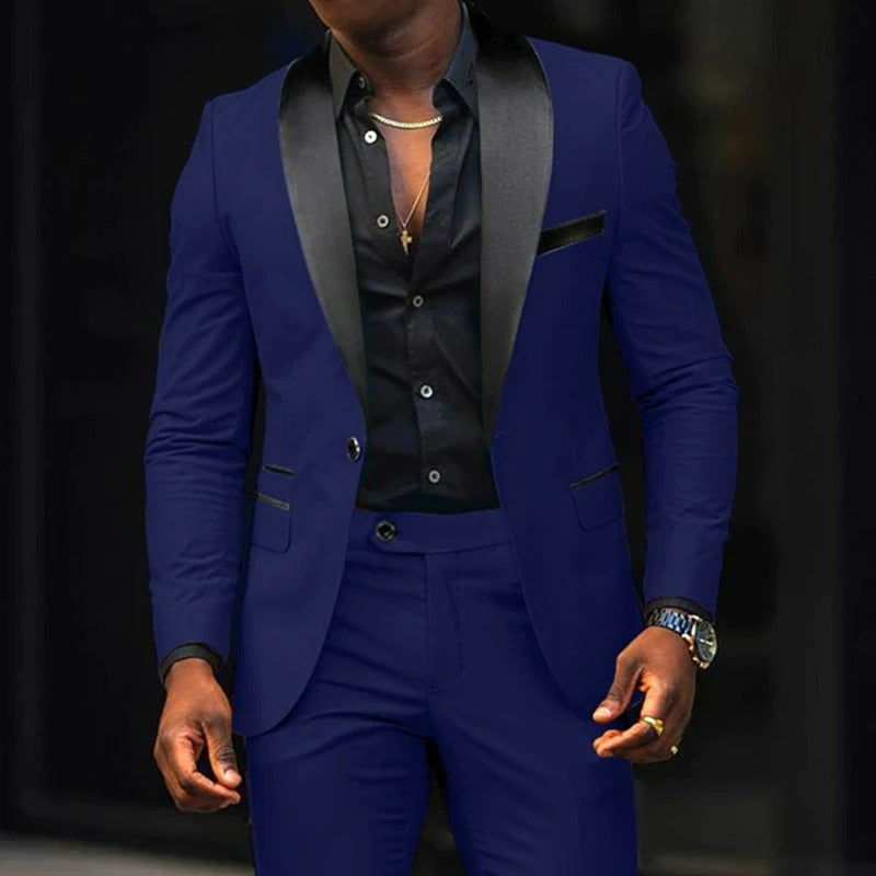 Slim Fit blazer och byxor med en knapp - Kalle