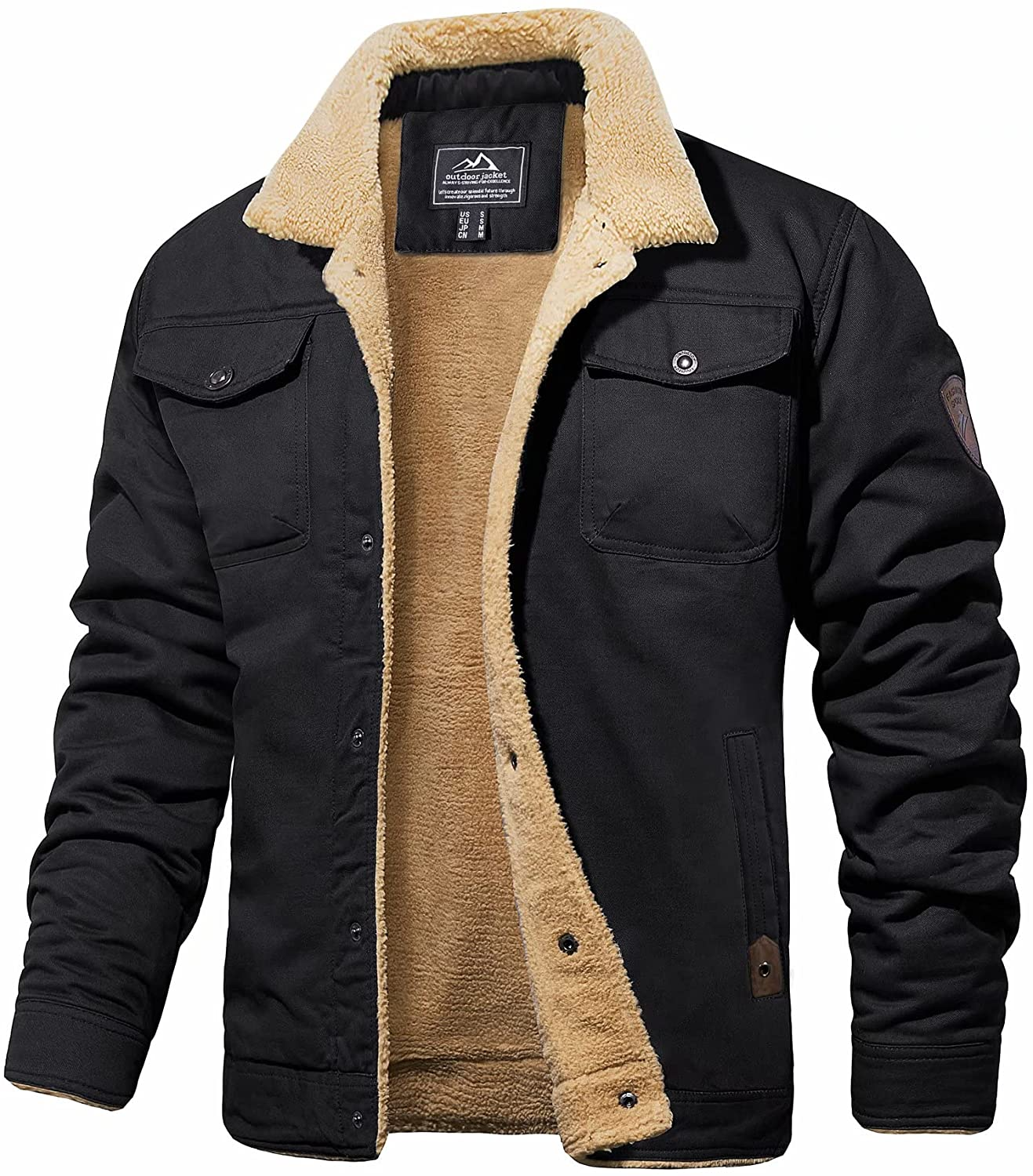 Herr Vinterjacka Sherpa-foder Vattenavvisande Robust Design