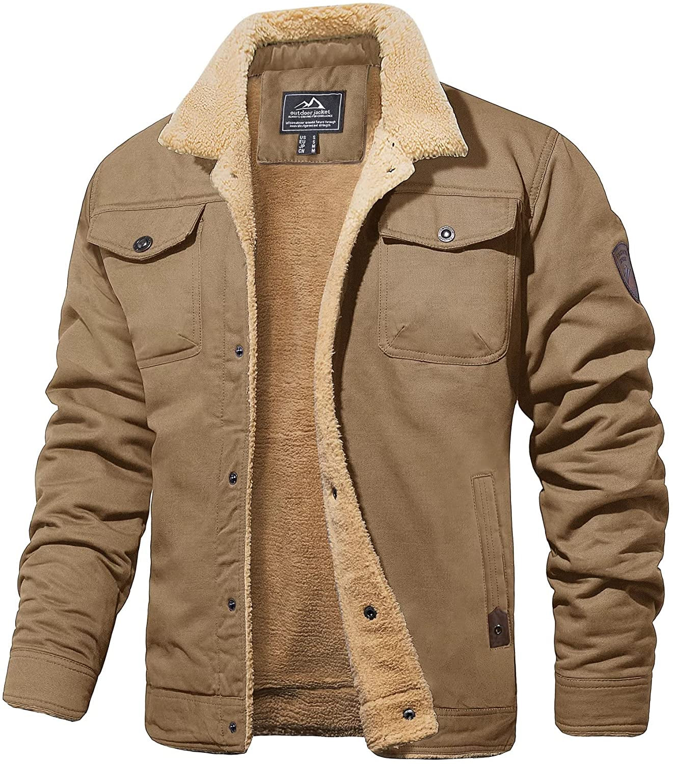 Herr Vinterjacka Sherpa-foder Vattenavvisande Robust Design