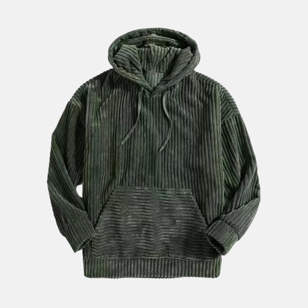 Ronie | Klassiker Hoodie i kordmaterial för män