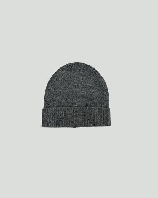 100% Cashmere Beanie Grey