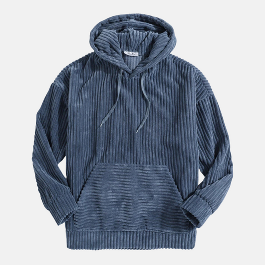 Ronie | Klassiker Hoodie i kordmaterial för män