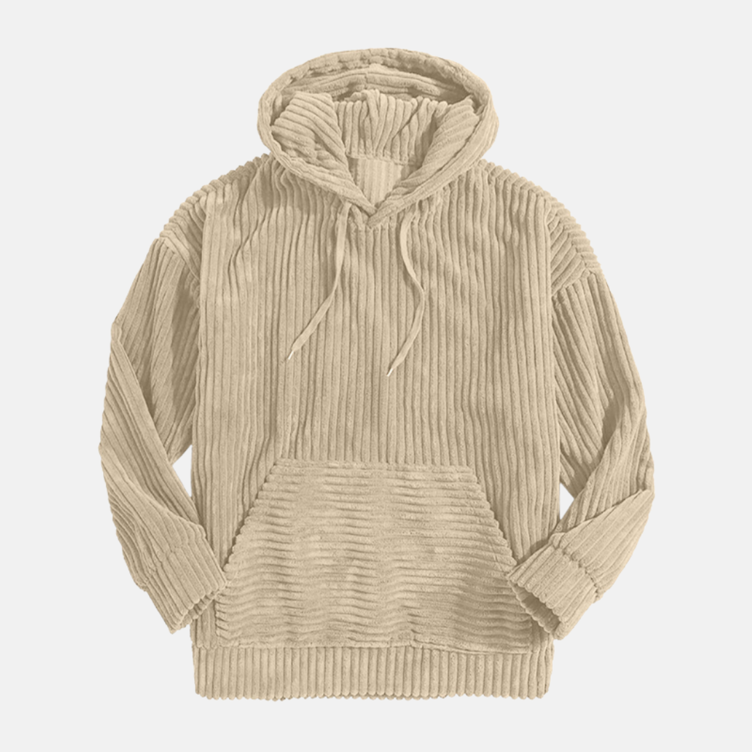 Ronie | Klassiker Hoodie i kordmaterial för män