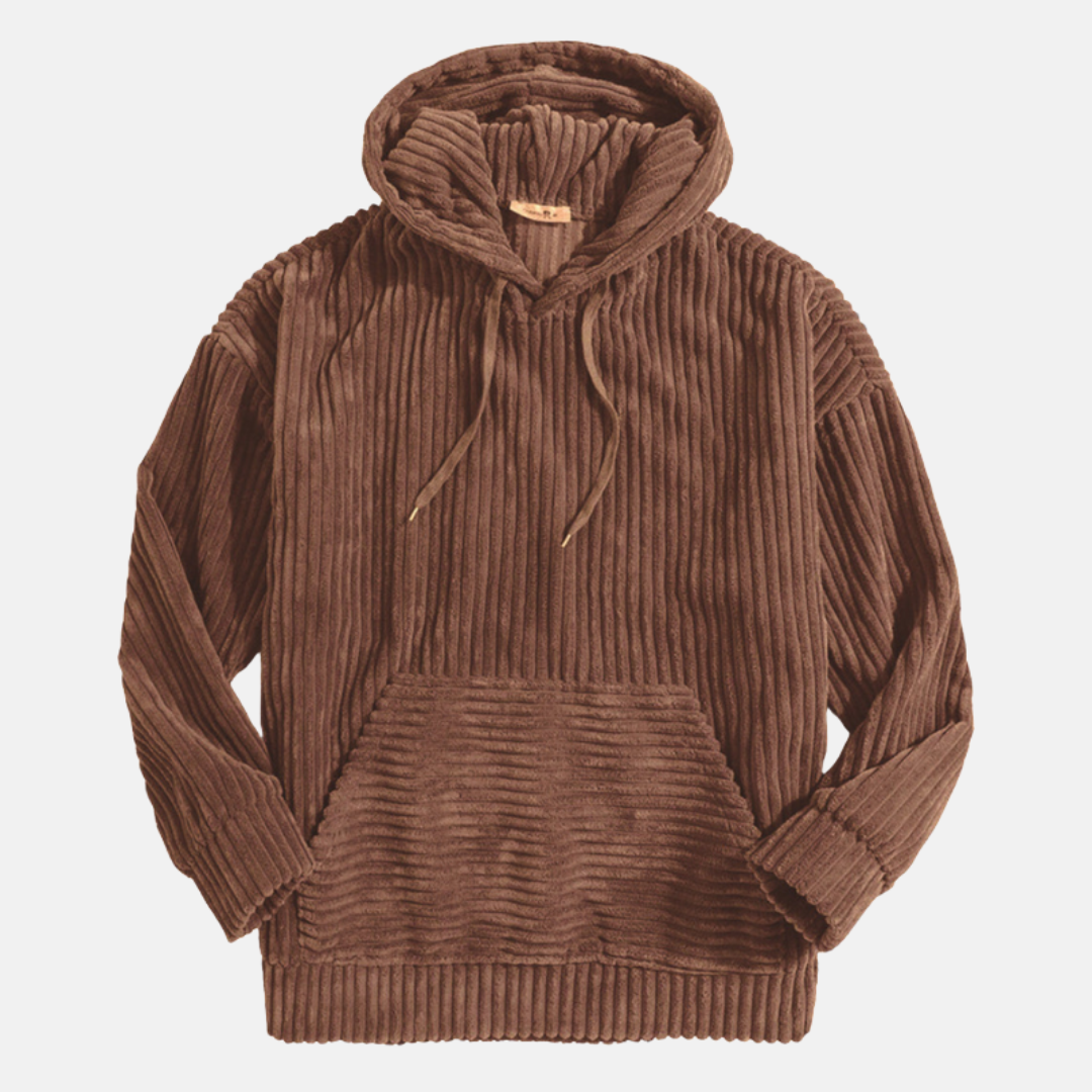 Ronie | Klassiker Hoodie i kordmaterial för män